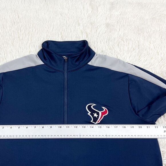 Antigua Men’s NFL Houston Texans Blue Succeed Pullover Jacket Medium - Picture 4 of 6